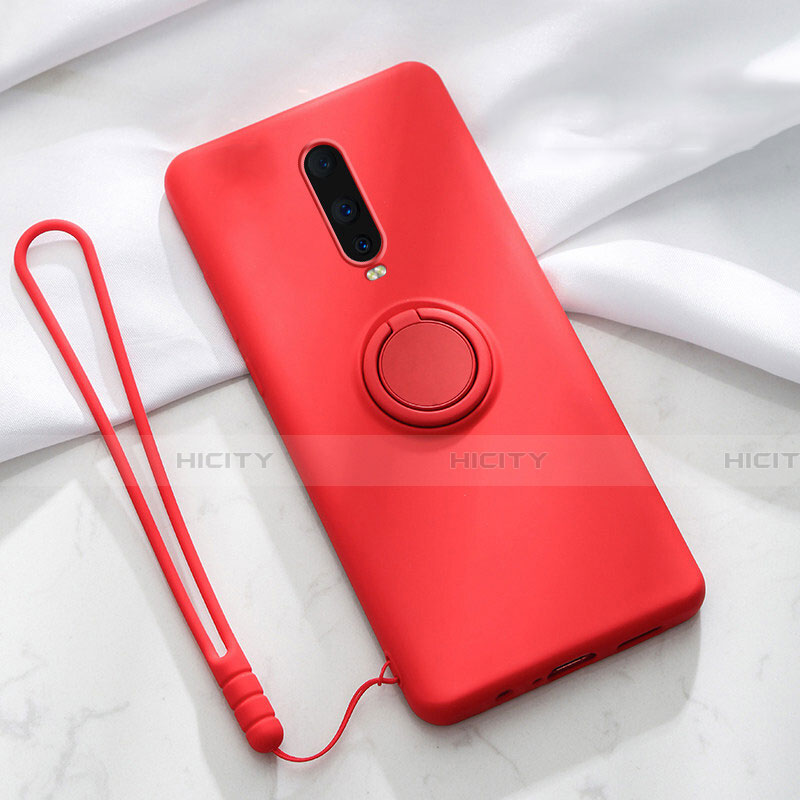 Coque Ultra Fine Silicone Souple Housse Etui avec Support Bague Anneau Aimante Magnetique T01 pour Oppo R17 Pro Plus