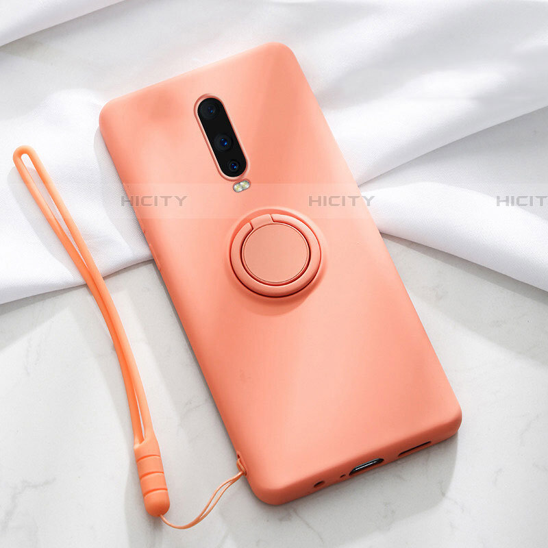 Coque Ultra Fine Silicone Souple Housse Etui avec Support Bague Anneau Aimante Magnetique T01 pour Oppo RX17 Pro Plus