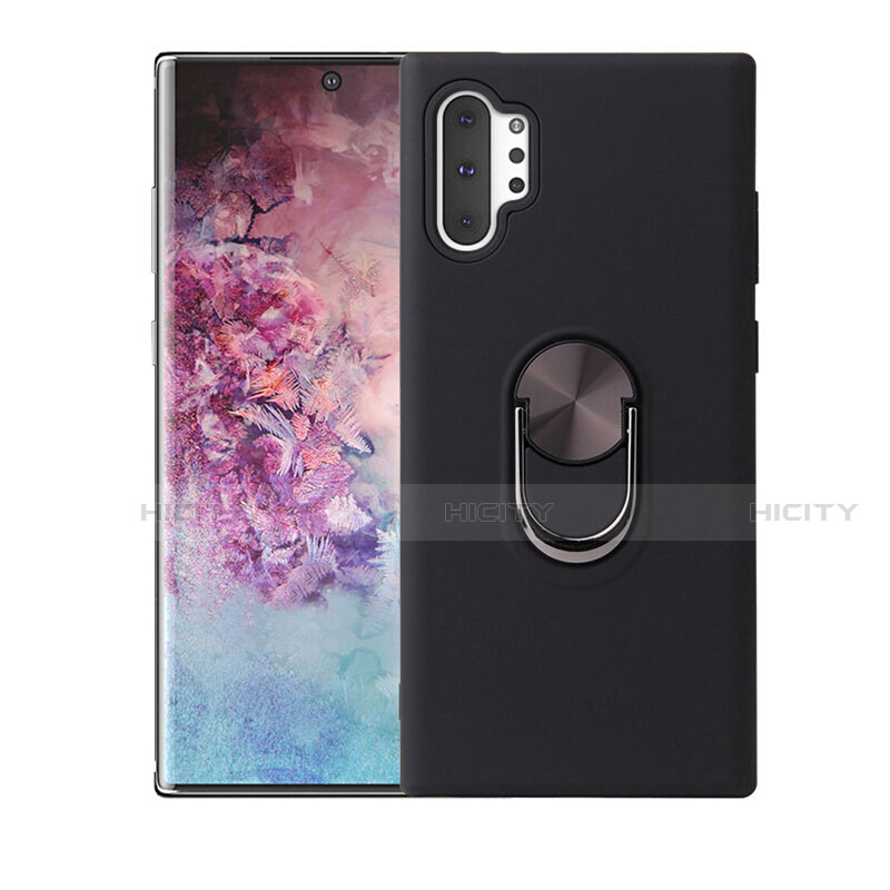 Coque Ultra Fine Silicone Souple Housse Etui avec Support Bague Anneau Aimante Magnetique T01 pour Samsung Galaxy Note 10 Plus 5G Plus