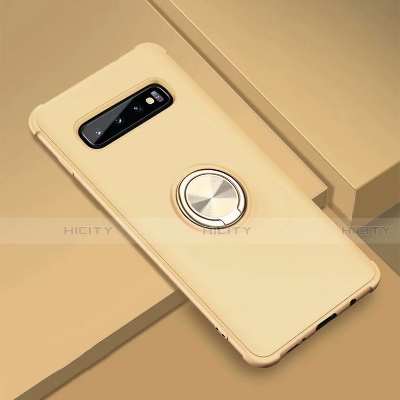 Coque Ultra Fine Silicone Souple Housse Etui avec Support Bague Anneau Aimante Magnetique T01 pour Samsung Galaxy S10 5G Plus