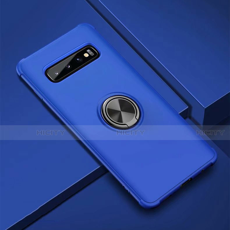 Coque Ultra Fine Silicone Souple Housse Etui avec Support Bague Anneau Aimante Magnetique T01 pour Samsung Galaxy S10 5G Plus