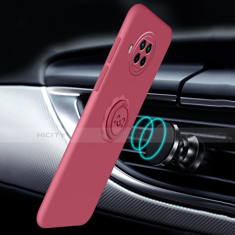 Coque Ultra Fine Silicone Souple Housse Etui avec Support Bague Anneau Aimante Magnetique T01 pour Xiaomi Mi 10i 5G Plus