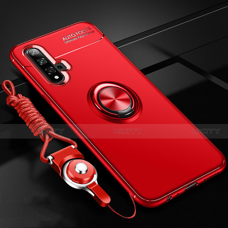 Coque Ultra Fine Silicone Souple Housse Etui avec Support Bague Anneau Aimante Magnetique T02 pour Huawei Honor 20 Plus