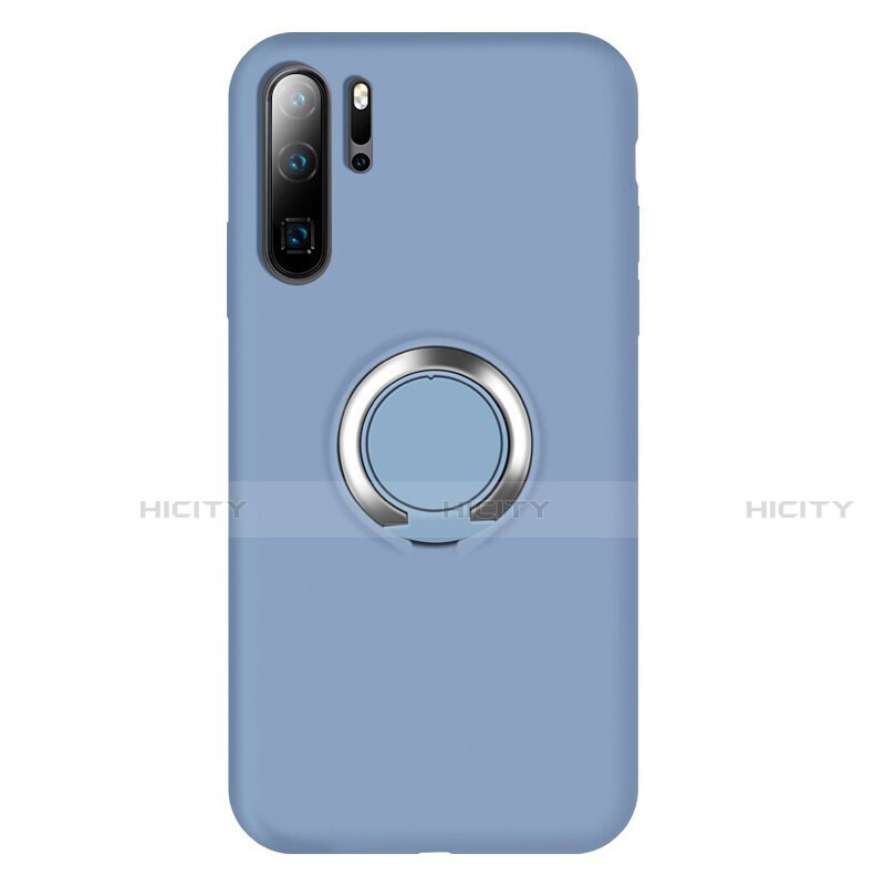 Coque Ultra Fine Silicone Souple Housse Etui avec Support Bague Anneau Aimante Magnetique T02 pour Huawei P30 Pro New Edition Plus