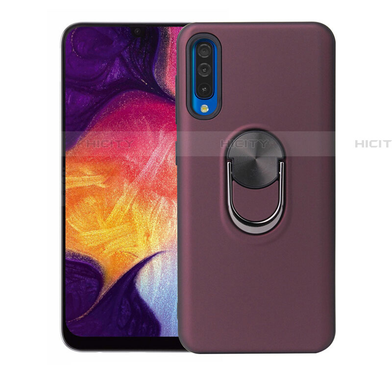 Coque Ultra Fine Silicone Souple Housse Etui avec Support Bague Anneau Aimante Magnetique T02 pour Samsung Galaxy A70S Marron Plus