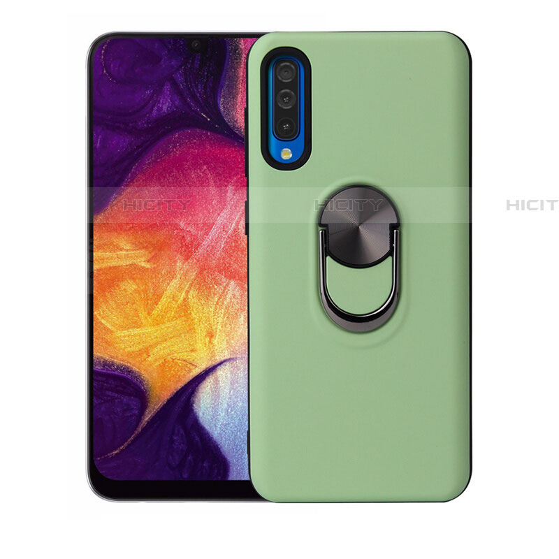 Coque Ultra Fine Silicone Souple Housse Etui avec Support Bague Anneau Aimante Magnetique T02 pour Samsung Galaxy A70S Vert Plus