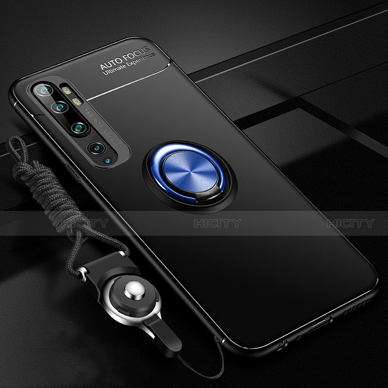 Coque Ultra Fine Silicone Souple Housse Etui avec Support Bague Anneau Aimante Magnetique T02 pour Xiaomi Mi Note 10 Plus