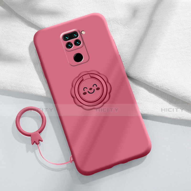 Coque Ultra Fine Silicone Souple Housse Etui avec Support Bague Anneau Aimante Magnetique T02 pour Xiaomi Redmi 10X 4G Plus