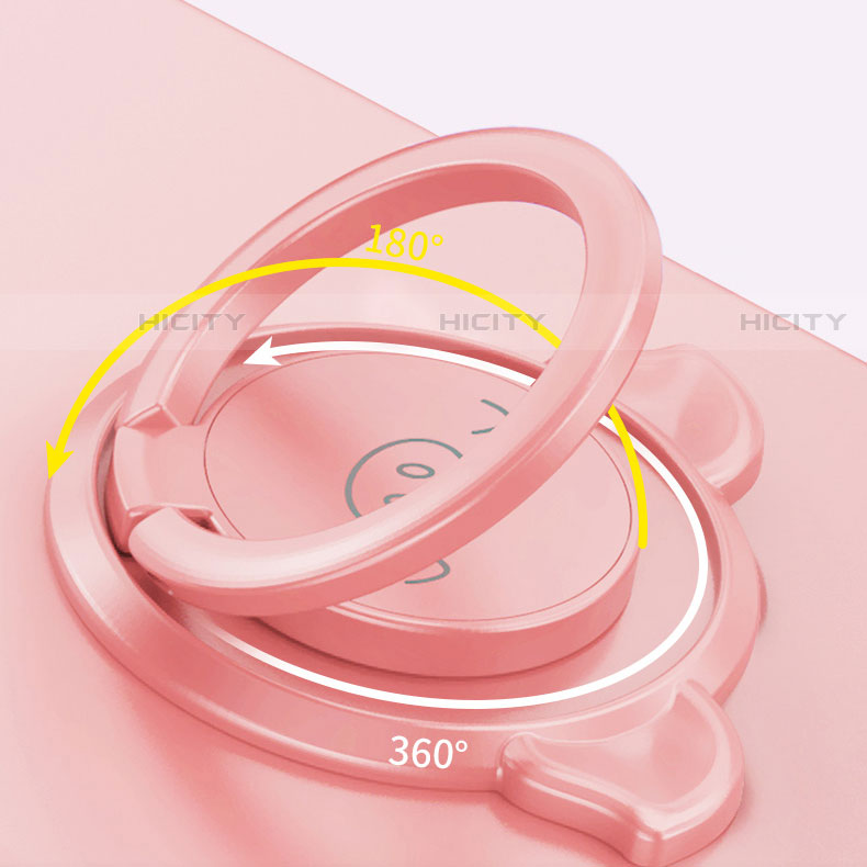 Coque Ultra Fine Silicone Souple Housse Etui avec Support Bague Anneau Aimante Magnetique T02 pour Xiaomi Redmi 9AT Plus