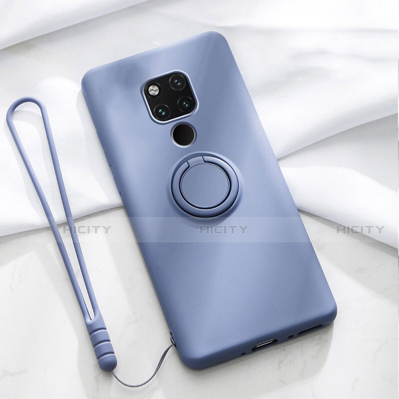 Coque Ultra Fine Silicone Souple Housse Etui avec Support Bague Anneau Aimante Magnetique T03 pour Huawei Mate 20 X 5G Plus