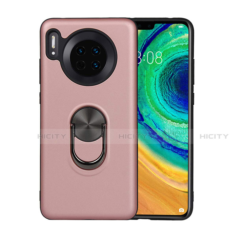 Coque Ultra Fine Silicone Souple Housse Etui avec Support Bague Anneau Aimante Magnetique T03 pour Huawei Mate 30 Pro 5G Or Rose Plus