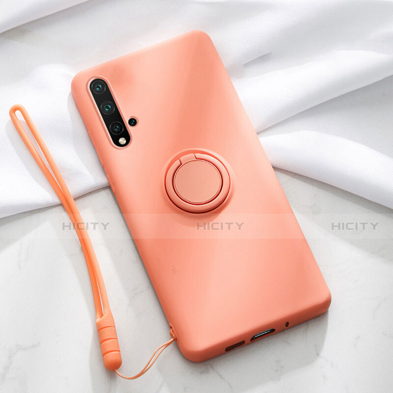 Coque Ultra Fine Silicone Souple Housse Etui avec Support Bague Anneau Aimante Magnetique T03 pour Huawei Nova 5 Plus