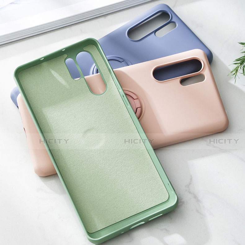 Coque Ultra Fine Silicone Souple Housse Etui avec Support Bague Anneau Aimante Magnetique T03 pour Huawei P30 Pro Plus