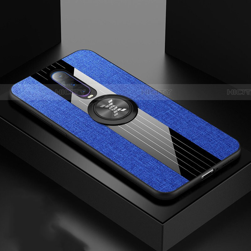 Coque Ultra Fine Silicone Souple Housse Etui avec Support Bague Anneau Aimante Magnetique T03 pour Oppo RX17 Pro Plus