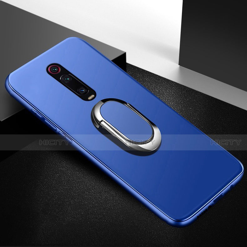 Coque Ultra Fine Silicone Souple Housse Etui avec Support Bague Anneau Aimante Magnetique T03 pour Xiaomi Mi 9T Plus