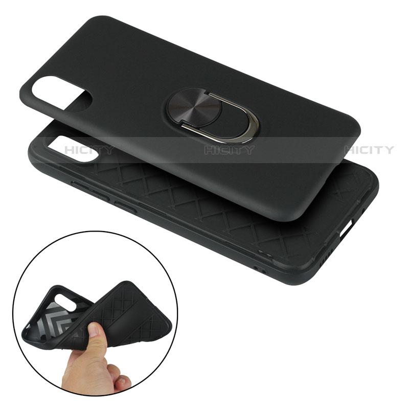 Coque Ultra Fine Silicone Souple Housse Etui avec Support Bague Anneau Aimante Magnetique T03 pour Xiaomi Redmi 9A Plus