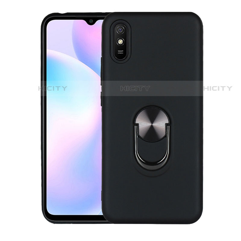 Coque Ultra Fine Silicone Souple Housse Etui avec Support Bague Anneau Aimante Magnetique T03 pour Xiaomi Redmi 9A Plus