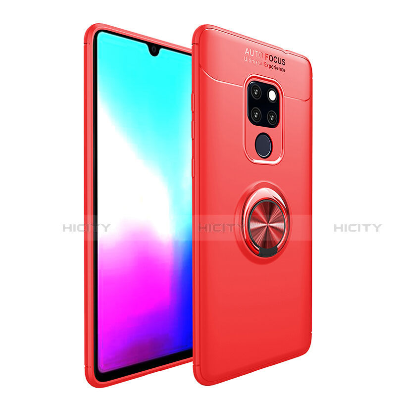 Coque Ultra Fine Silicone Souple Housse Etui avec Support Bague Anneau Aimante Magnetique T04 pour Huawei Mate 20 X 5G Plus