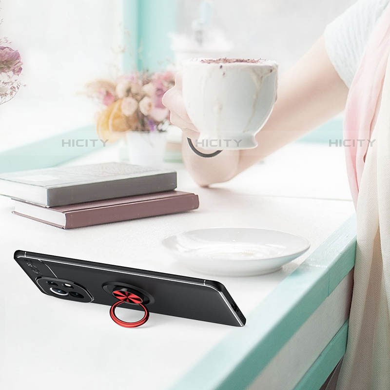 Coque Ultra Fine Silicone Souple Housse Etui avec Support Bague Anneau Aimante Magnetique T04 pour Xiaomi Mi 11 Lite 5G Plus