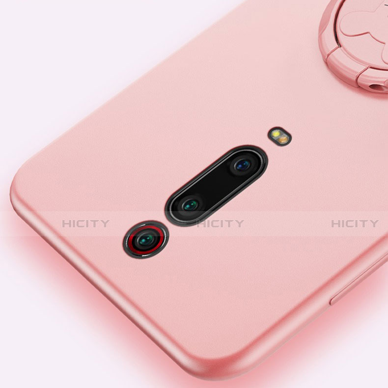 Coque Ultra Fine Silicone Souple Housse Etui avec Support Bague Anneau Aimante Magnetique T04 pour Xiaomi Mi 9T Plus