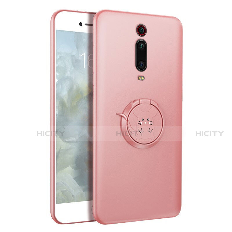 Coque Ultra Fine Silicone Souple Housse Etui avec Support Bague Anneau Aimante Magnetique T04 pour Xiaomi Mi 9T Plus