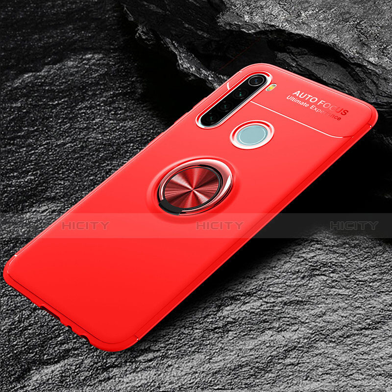 Coque Ultra Fine Silicone Souple Housse Etui avec Support Bague Anneau Aimante Magnetique T04 pour Xiaomi Redmi Note 8 (2021) Plus