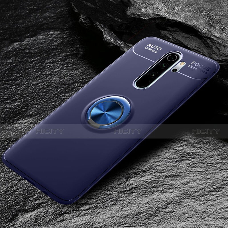 Coque Ultra Fine Silicone Souple Housse Etui avec Support Bague Anneau Aimante Magnetique T04 pour Xiaomi Redmi Note 8 Pro Plus