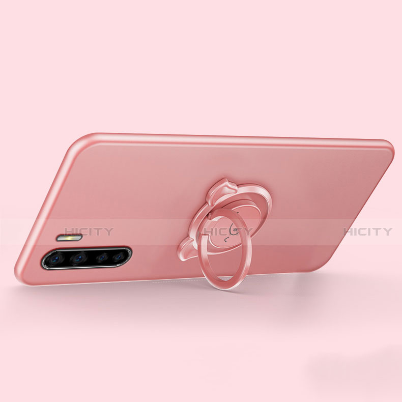 Coque Ultra Fine Silicone Souple Housse Etui avec Support Bague Anneau Aimante Magnetique T05 pour Oppo A91 Plus