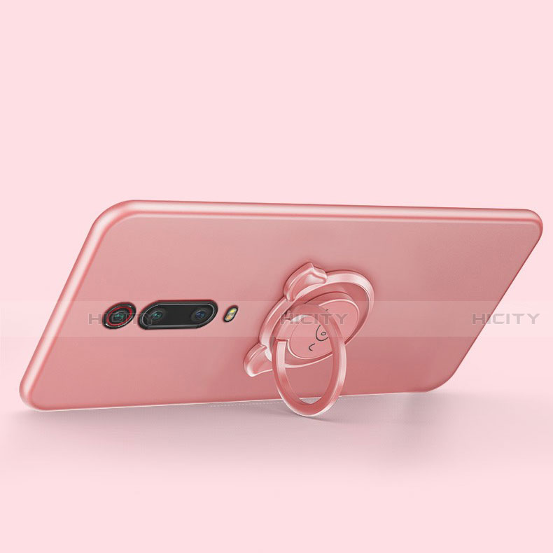 Coque Ultra Fine Silicone Souple Housse Etui avec Support Bague Anneau Aimante Magnetique T05 pour Xiaomi Mi 9T Plus