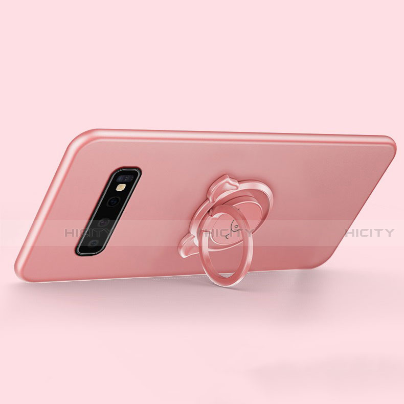 Coque Ultra Fine Silicone Souple Housse Etui avec Support Bague Anneau Aimante Magnetique T06 pour Samsung Galaxy S10 5G Plus