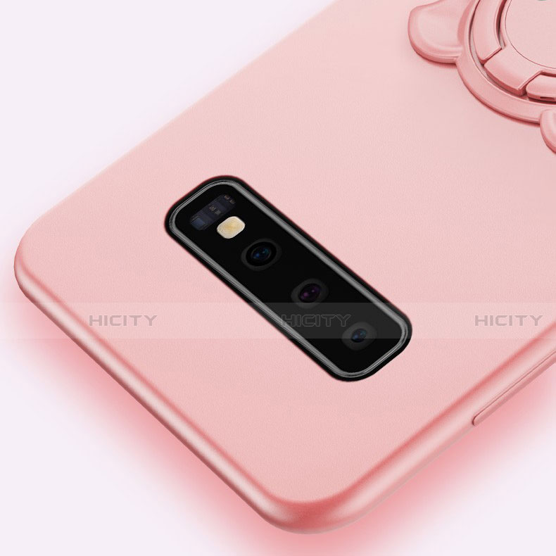 Coque Ultra Fine Silicone Souple Housse Etui avec Support Bague Anneau Aimante Magnetique T06 pour Samsung Galaxy S10 5G Plus