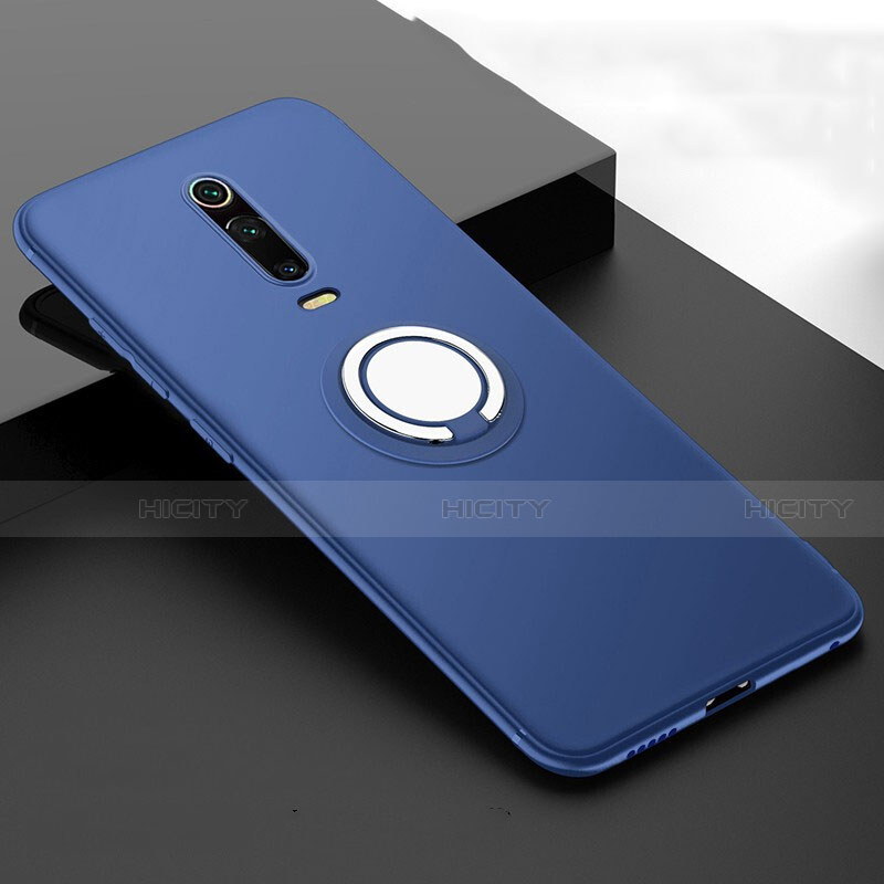 Coque Ultra Fine Silicone Souple Housse Etui avec Support Bague Anneau Aimante Magnetique T06 pour Xiaomi Mi 9T Plus