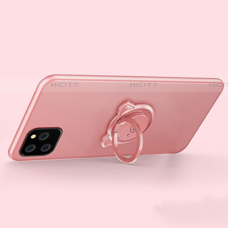 Coque Ultra Fine Silicone Souple Housse Etui avec Support Bague Anneau Aimante Magnetique T07 pour Apple iPhone 11 Pro Max Plus