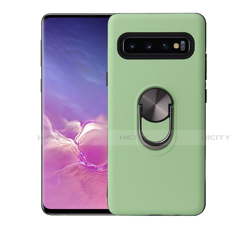 Coque Ultra Fine Silicone Souple Housse Etui avec Support Bague Anneau Aimante Magnetique T07 pour Samsung Galaxy S10 5G Plus