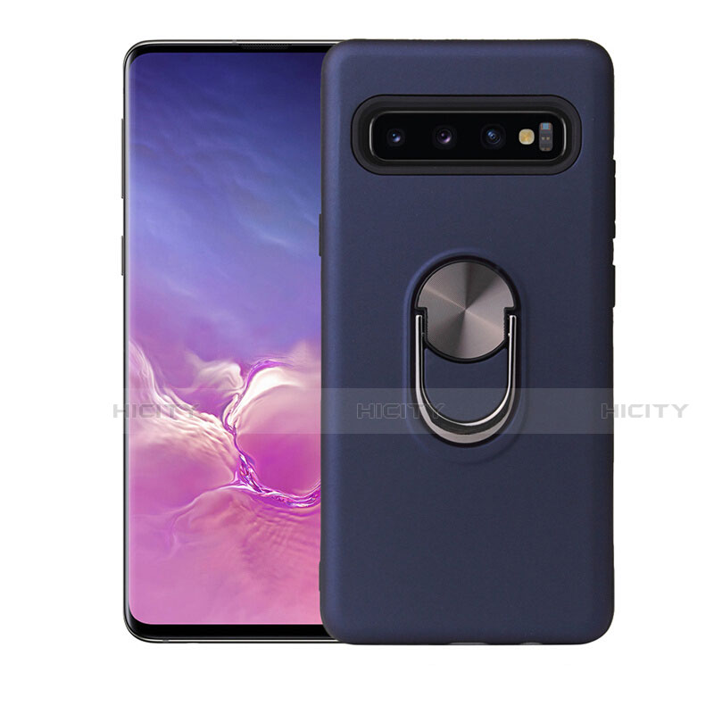 Coque Ultra Fine Silicone Souple Housse Etui avec Support Bague Anneau Aimante Magnetique T07 pour Samsung Galaxy S10 5G Plus