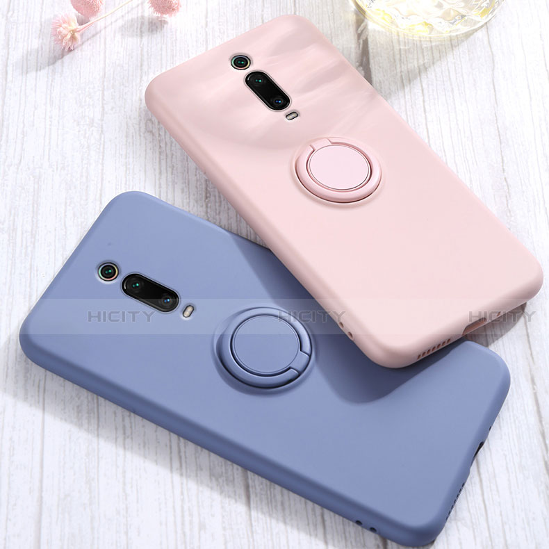 Coque Ultra Fine Silicone Souple Housse Etui avec Support Bague Anneau Aimante Magnetique T07 pour Xiaomi Redmi K20 Plus