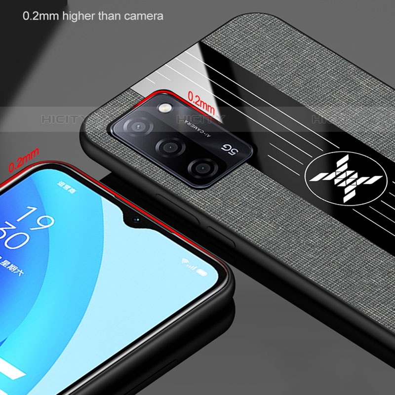 Coque Ultra Fine Silicone Souple Housse Etui avec Support Bague Anneau Aimante Magnetique X01L pour Oppo A53s 5G Plus