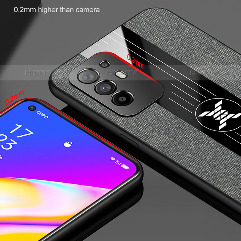 Coque Ultra Fine Silicone Souple Housse Etui avec Support Bague Anneau Aimante Magnetique X01L pour Oppo Reno5 Z 5G Plus