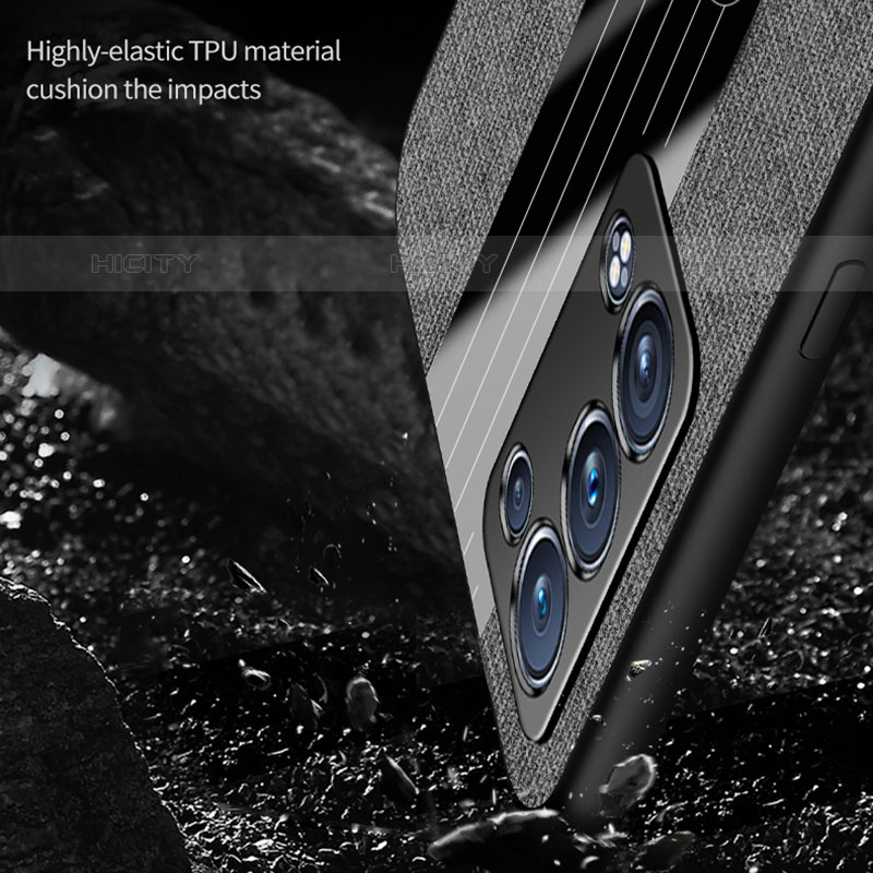 Coque Ultra Fine Silicone Souple Housse Etui avec Support Bague Anneau Aimante Magnetique X01L pour Oppo Reno6 Pro 5G Plus