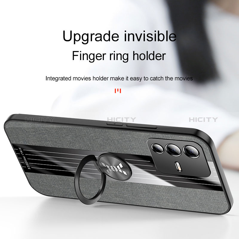 Coque Ultra Fine Silicone Souple Housse Etui avec Support Bague Anneau Aimante Magnetique X01L pour Vivo V23 Pro 5G Plus