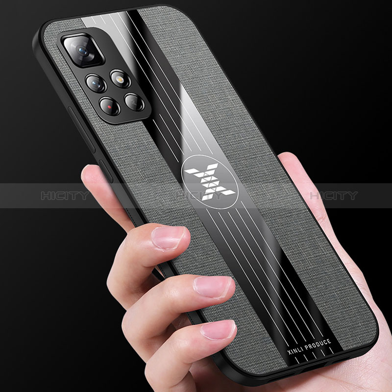 Coque Ultra Fine Silicone Souple Housse Etui avec Support Bague Anneau Aimante Magnetique X01L pour Xiaomi Redmi Note 11 5G Plus