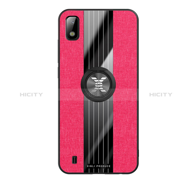 Coque Ultra Fine Silicone Souple Housse Etui avec Support Bague Anneau Aimante Magnetique X02L pour Samsung Galaxy A10 Rouge Plus