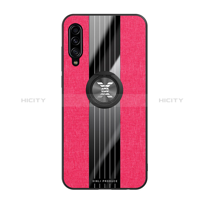 Coque Ultra Fine Silicone Souple Housse Etui avec Support Bague Anneau Aimante Magnetique X02L pour Samsung Galaxy A90 5G Rouge Plus