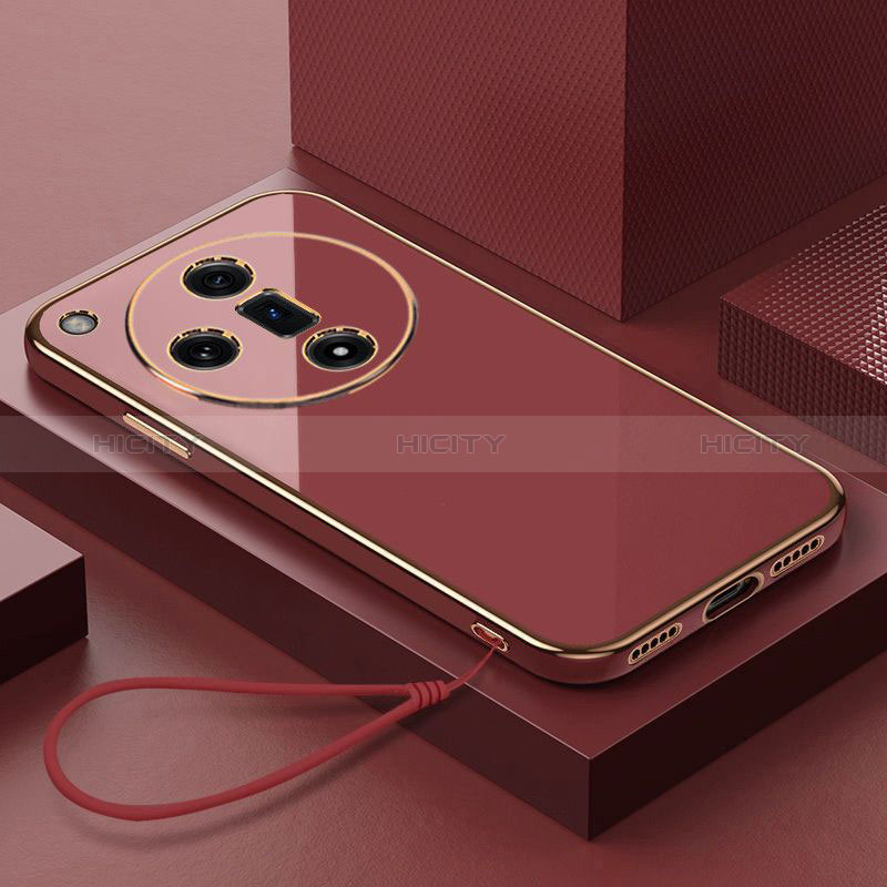 Coque Ultra Fine Silicone Souple Housse Etui avec Support Bague Anneau Aimante Magnetique X03L pour Oppo Find X7 5G Plus