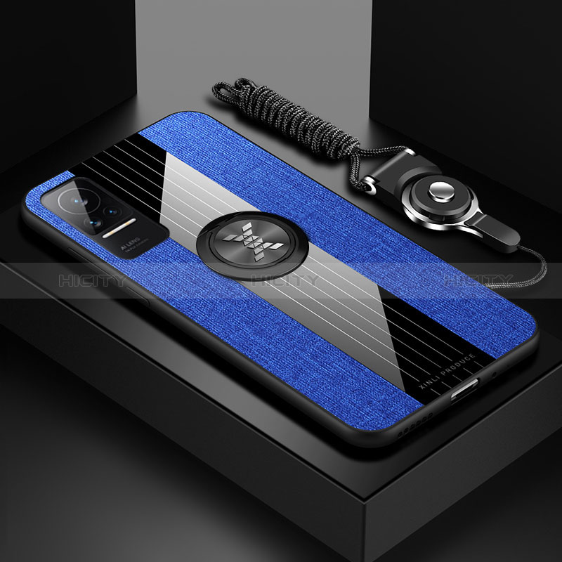 Coque Ultra Fine Silicone Souple Housse Etui avec Support Bague Anneau Aimante Magnetique X03L pour Xiaomi Civi 1S 5G Bleu Plus