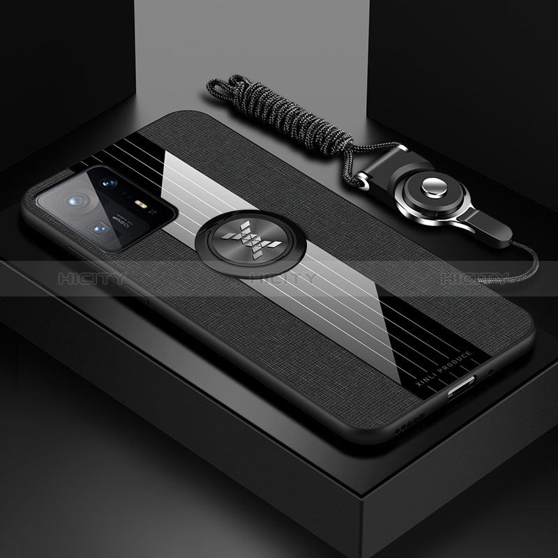 Coque Ultra Fine Silicone Souple Housse Etui avec Support Bague Anneau Aimante Magnetique X03L pour Xiaomi Mi Mix 4 5G Noir Plus