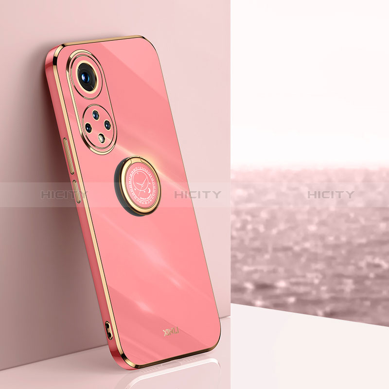 Coque Ultra Fine Silicone Souple Housse Etui avec Support Bague Anneau Aimante Magnetique XL1 pour Huawei Honor 50 Pro 5G Plus