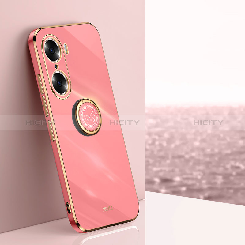 Coque Ultra Fine Silicone Souple Housse Etui avec Support Bague Anneau Aimante Magnetique XL1 pour Huawei Honor 60 Pro 5G Plus