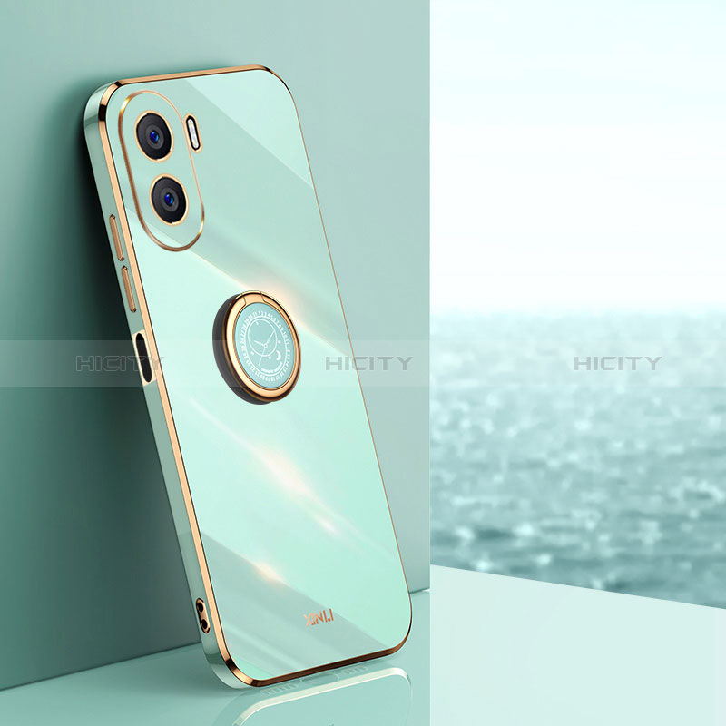 Coque Ultra Fine Silicone Souple Housse Etui avec Support Bague Anneau Aimante Magnetique XL1 pour Huawei Honor X40i 5G Vert Plus