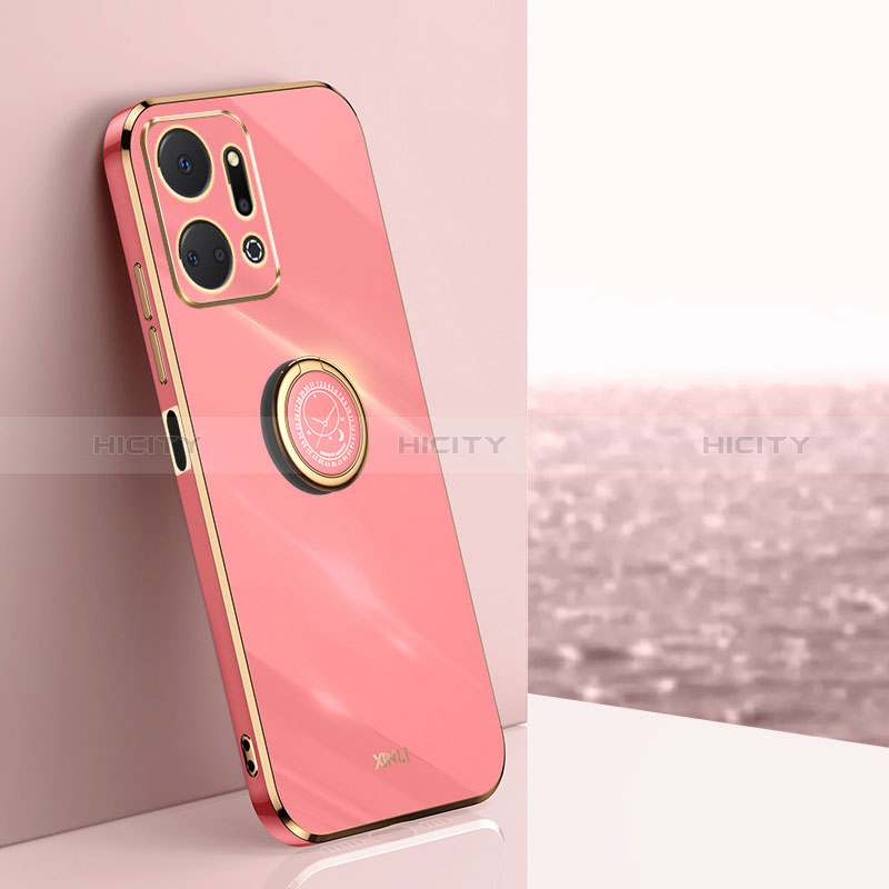 Coque Ultra Fine Silicone Souple Housse Etui avec Support Bague Anneau Aimante Magnetique XL1 pour Huawei Honor X7a Plus